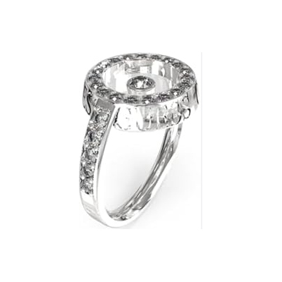 Anillo Guess Mujer Brand Acero Circonitas Blancas Ref: JUBR03257JWRH52