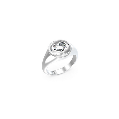 Anillo Guess Mujer Rolling Hearts Acero Ref: JUBR03352JWRH54