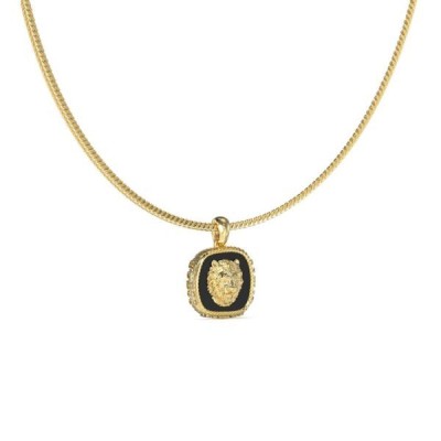 Collar Guess Caballero Lion King Acero Dorado Ref: JUMN04002JWYGBKT-U