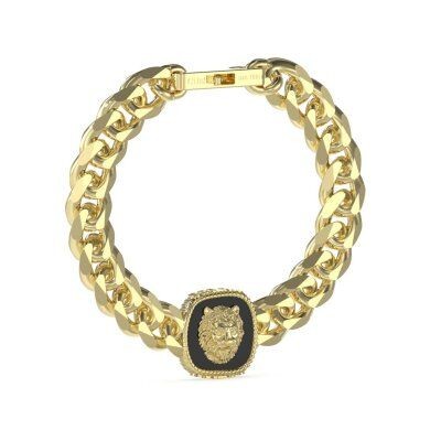 Pulsera Guess Caballero Lion King Acero Dorado Ref: JUMB04001JWYGBKS