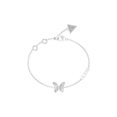 Pulsera Guess Mujer Chysalis Mariposa Acero Circonitas Blancas Ref: JUBB04110JWRHS