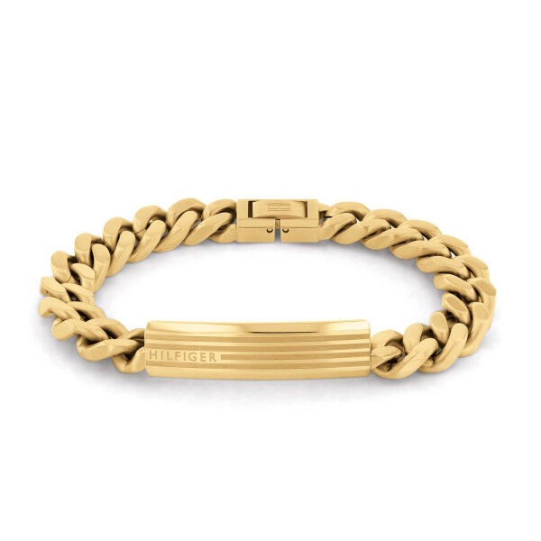 Pulsera Tommy Hilfiger Caballero Double Tag Id Stainless Steel Gold-Plated Ref: 2790346