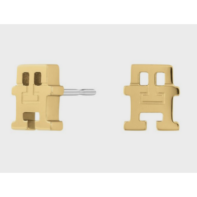 Tommy Hilfiger pendientes mujer acero dorado monograma Ref: 2790422