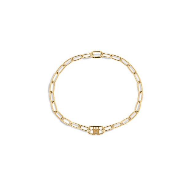 Tommy Hilfiger collar mujer eslabones acero dorado monograma Ref: 2780721