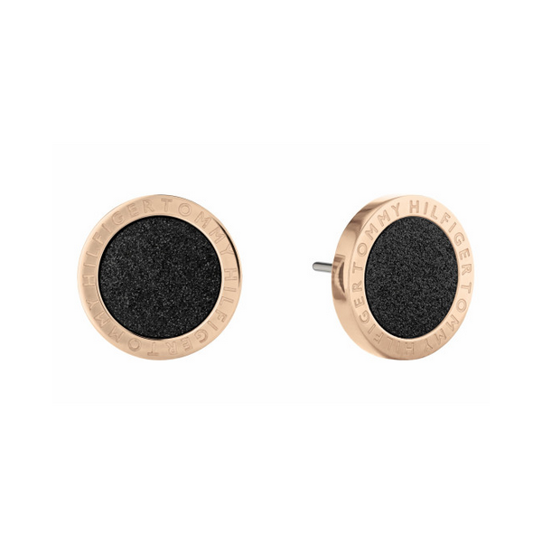 Tommy Hilfiger pendientes mujer acero rose glitter negro Ref: 2780705