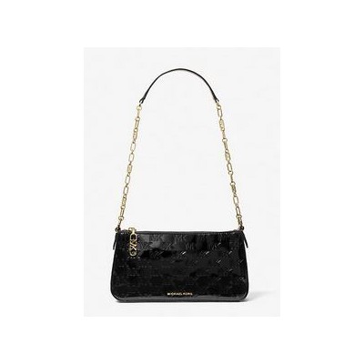 Michael Kors Bolso Mujer Empire Medium Patent Chain-Link Pochette Black Ref: 32H3G8EW6O 001 BLACK
