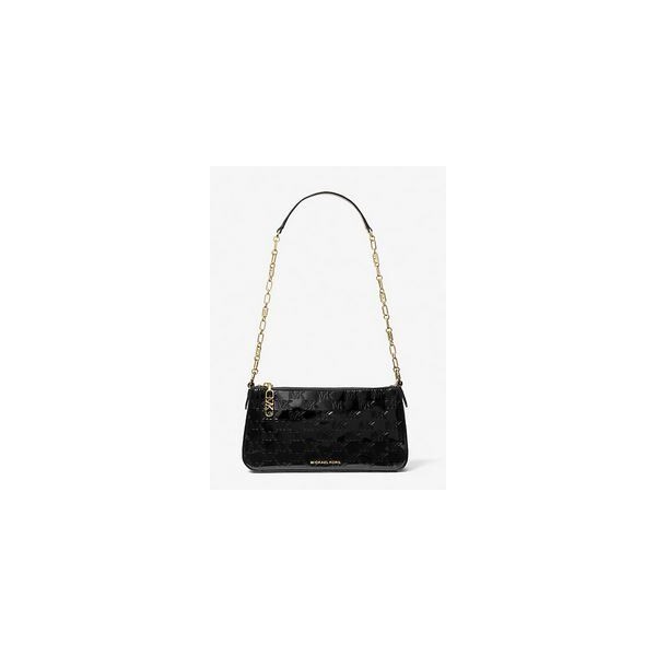 Michael Kors Bolso Mujer Empire Medium Patent Chain-Link Pochette Black Ref: 32H3G8EW6O 001 BLACK