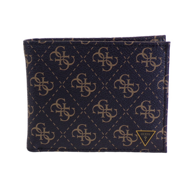 Cartera Guess Caballero Vezzola Smart Logo Marrón Multi 4G Ref: SMEVZLLEA20-BOD