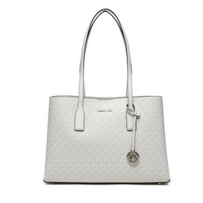 Bolso Michael Kors Mujer Tote Ruthie Mediano Con Logotipo Optic White/Alluminium Ref: 30S4S9RT2V 001 OPTIC WHITE/ALLUMINIUM