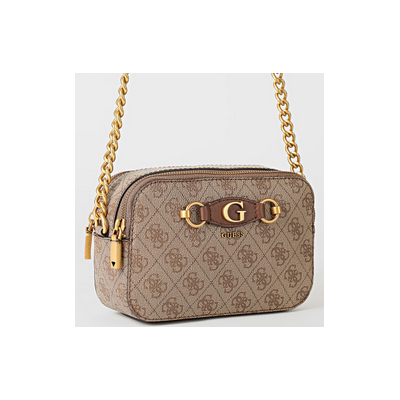 Bolso Guess Mujer Izzy Crossbody Camera Bag Latte Logo/Brown Ref: SB865414 LATTE LOGO/BROWN