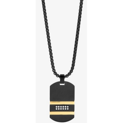 Collar Hombre Martinez Negro y Oro Radiant Jewels Ref.RH000113