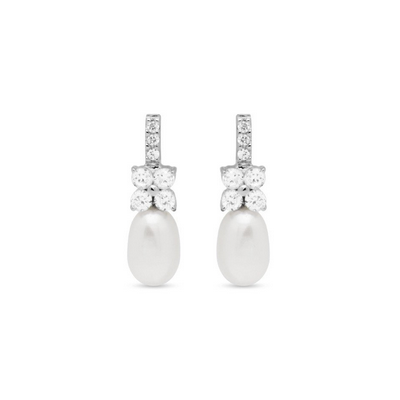 Pendiente de plata con perla para mujer Luxenter Ref. EV07311400