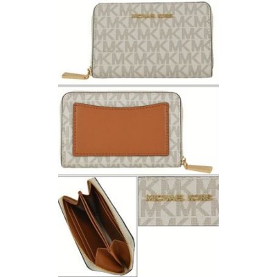 Cartera Michael Kors Grande Mujer Jet Set Monograma Vanilla/Acorn Ref: 34H9GJ6D0B 149 VANILLA/ACORN