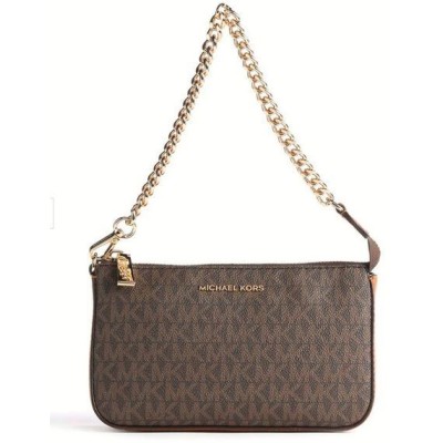 MICHAEL KORS 32F1GJ6W6B 200 BROWN BOLSO JET SET POUCH MD CHAIN POUCHETTE