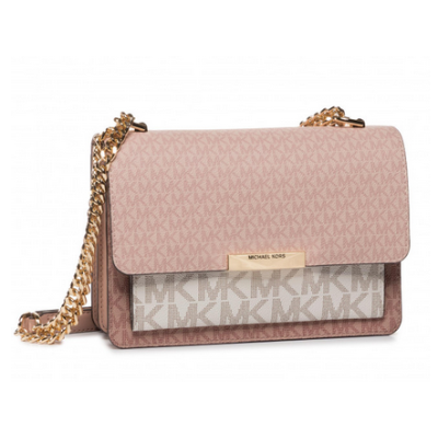 MICHAEL KORS 30H1GJ4L9V 641 BALLET MULTI BOLSO JADE LARGE LOGO AND LEATHER CROSSBODY BAG BALLET MULTI