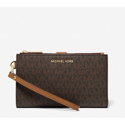 Michael kors cartera mujer adele con logotipo y compartimento para smartphone marrón Ref: 34F1GJ6W4B 200 BROWN/ACORN