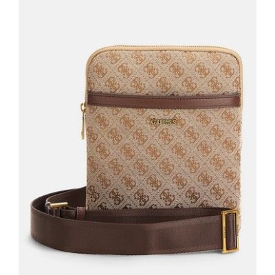 Guess bolso retro zip crossbody flat beige/brown Ref: HMRETRP2358 BEIGE/BROWN