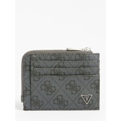 Guess cartera tipo tarjetero caballero vezzola smart multiple card case with zip black Ref: SMEVZLLEA75 BLACK