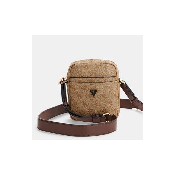 Guess bolso caballero vezzola vertical crossbody beige/brown Ref: HMVZLAP2315 BEIGE/BROWN