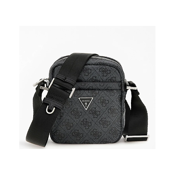 Guess bolso caballero vezzola smart vertical crossbody dark black Ref: HMEVZLP3117-DAB