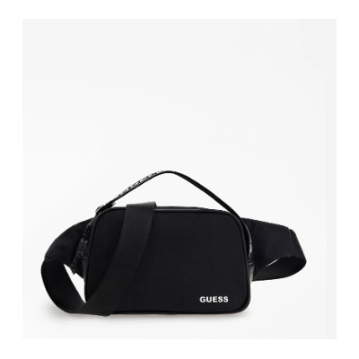 Guess riñonera caballero certosa tech flat bumbag black/white Ref: HMCEPAP3132-BKW