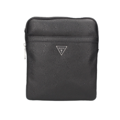 Guess bolso caballero certosa saffiano smart crossbody flat black Ref: HMECSAP3123-BLA