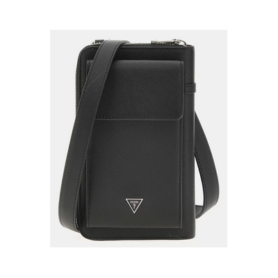 Mini bandolera Certosa saffiano Eco Guess Caballero Ref.SMECRSLEA83-BLA