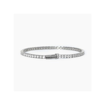 Pulsera Mabina Uomo Caballero Tennis Club Plata De Ley Con Circonitas Blancas Ref: 533695-S