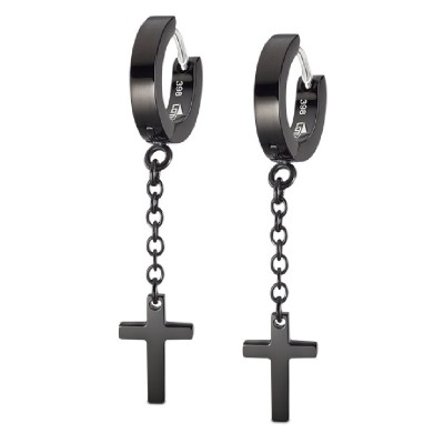 Pendientes Cruz Lotus Style Caballero Acero Inoxidable Ref: LS2173/4/2