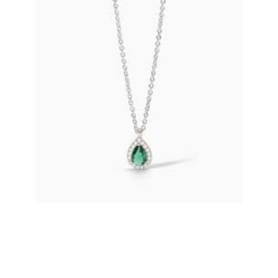 Colgante Mabina Mujer Cool Or Rétro? Esmeralda Sintética Plata De Ley Ref: 553663