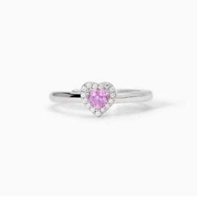 Anillo Mabina Mujer Love Affair Corazón Pequeño Turmalina Rosa Sintética Ref: 523383