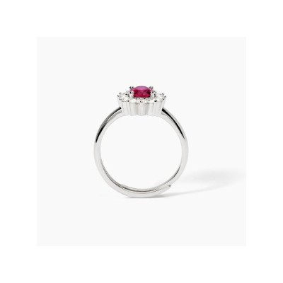 Anillo Mabina Mujer Cool Or Rétro? Rubí Sintético Ovalado Plata De Ley Ref: 523361