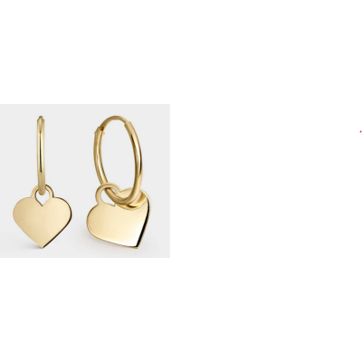 Pendientes Litta Fiore Aros Corazón En Oro De 18 Quilates Ref: LEA-200-001-UU