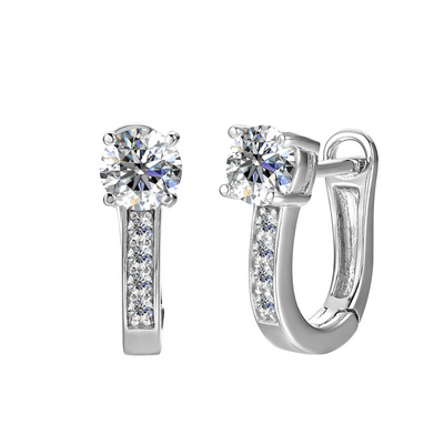 Pendientes Brizzling Moissanite Diamond 5mm Plata De Ley Ref: BME061