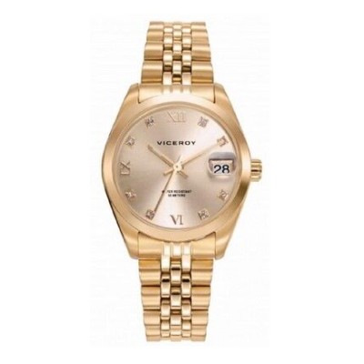 Reloj Viceroy Mujer Chic Acero Con Esfera Dorada IP Dorado Ref: 42414-23