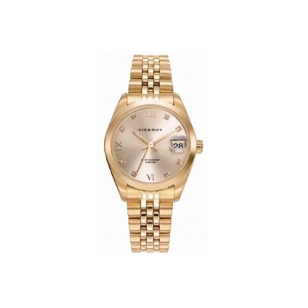 Reloj Viceroy Mujer Chic Acero Con Esfera Dorada IP Dorado Ref: 42414-23