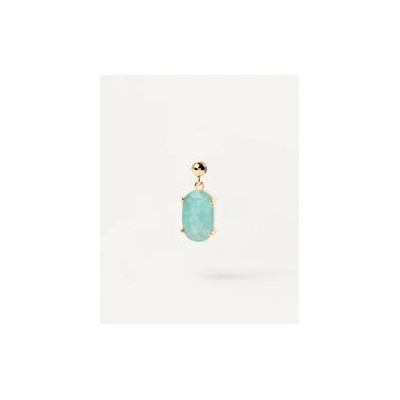 Charms Pdpaola de plata con baño de oro con piedra turquesa Ref. CH01-016-U