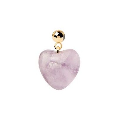 Charm Pdpaola Corazón amatista circonita baño oro 18k CH01-118-U