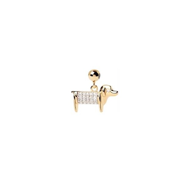 Charm Pdpaola perro circonita blanca CH01-080-U