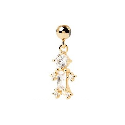 Charm Colgante PdPaola Niño Plata Baño Oro y Circonitas blancas CH01-085-U
