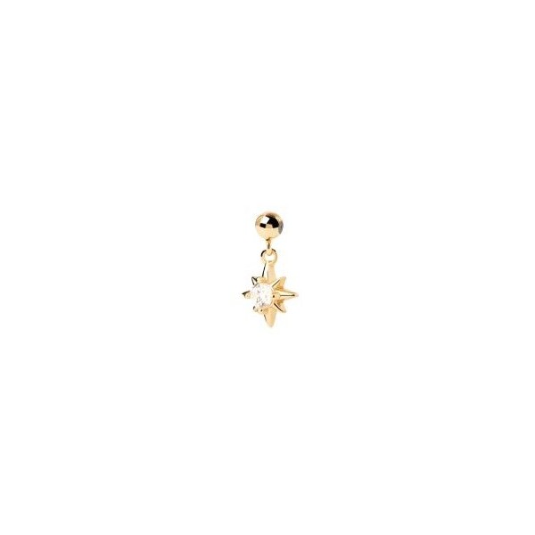 Charm Colgante PdPaola Estrella del Norte Plata Baño Oro y Circonita blanca CH01-087-U