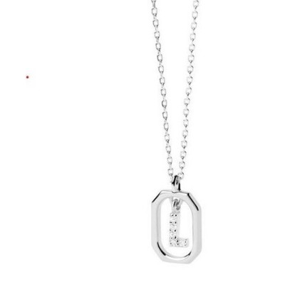 Gargantilla PdPaola Letters Plata Baño Rodio y Circonitas Letra L CO02-523-U