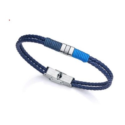 Pulsera Viceroy Fashion Acero/Acero Ip Azul Con Cordones Y Trenzado Azul Ref: 6466P01019