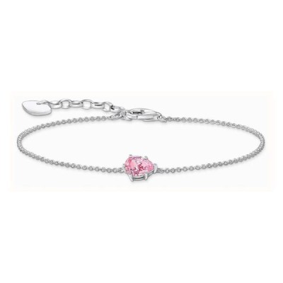 Pulsera Thomas Sabo Mujer De Plata Con Corazón De Circonita Rosa Ref: A2157-051-9-L19V