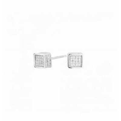Pendientes Itemporality Cube cuadrados plata -RF  SEA-101-047-UU