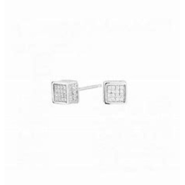 Pendientes Itemporality Cube cuadrados plata -RF  SEA-101-047-UU