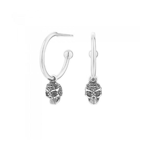 Pendientes aro calavera negra Iemporality RF  SEA-102-057-UU