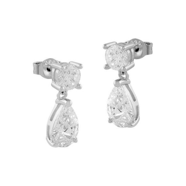 Pendientes Itemporality Gota plata y circonitas -RF  SEA-101-220-UU