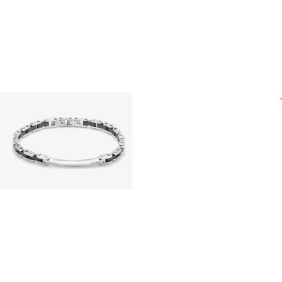 Pulsera Hombre Plata/Negro Ceramic Radiant Jewels Ref.RH00001