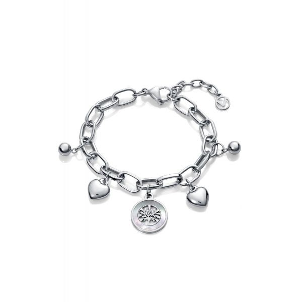 Pulsera Viceroy Fashion Mujer Chic Acero Con Charms De Distintos Motivos Ref: 15015P01000